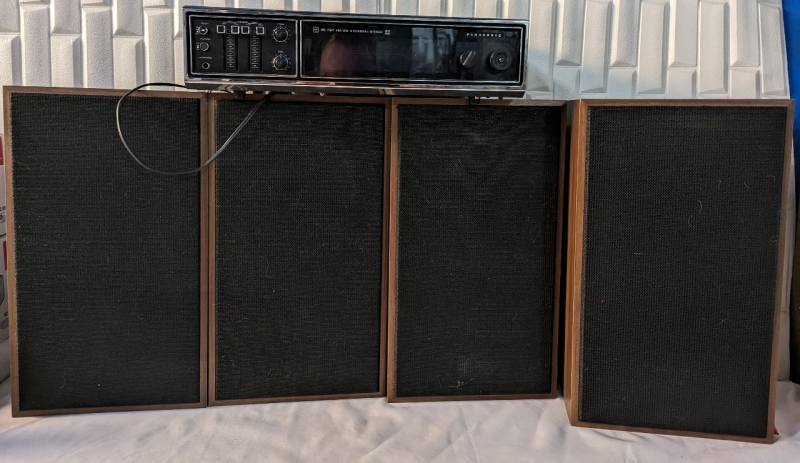 Vintage Panasonic Stereo System with 4 Speakers.