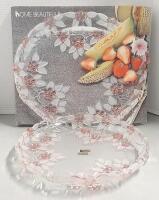 New Home Beautiful Glass Floral Service Plate | 12&frac12;"