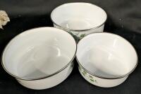 3 Stackable Lingoware Enamelware