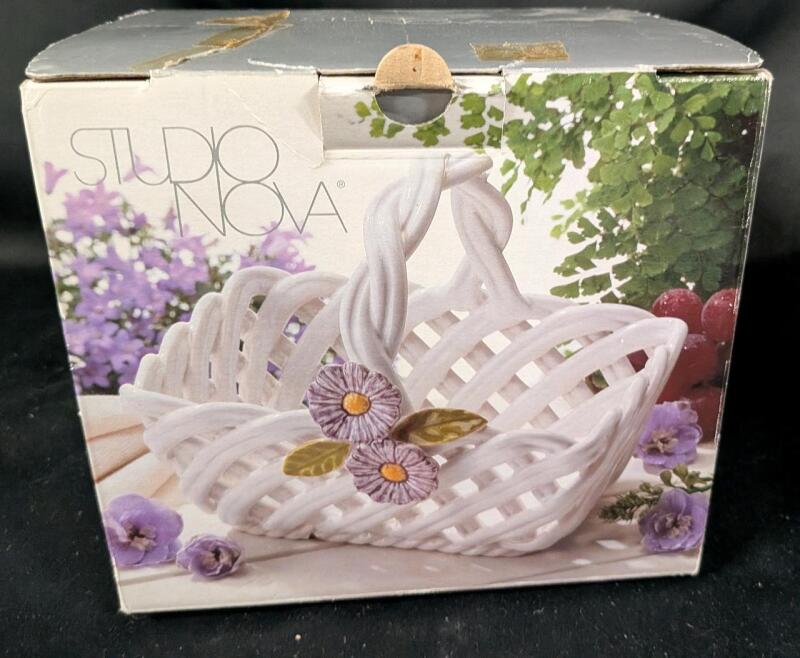 Studio Nova Floral Fantasy Rectangle Basket 8"