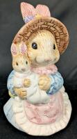 Ceramic Mother Bunny Coin Bank. No Chips Cracks or Bottom Plug
