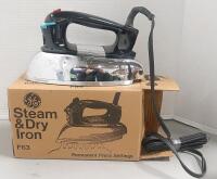 Vintage General Electric Steam & Dry Iron F63 | Tested For Power, Heats Up