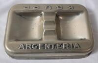 Vintage Advertising Italian Argenteria Krupp Milano Silver-Plate Ashtray .