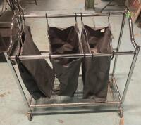 Metal Laundry Rolling Trolley, 35.5" Tall