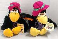 2 Calvin Crow Plush Toys
