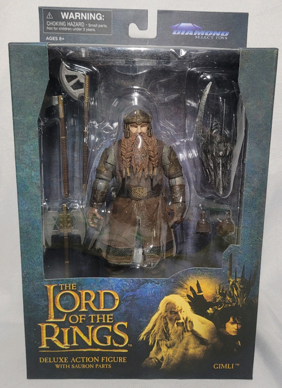 The Lord of the Rings ' GIMLI ' Deluxe Action Figure in Box - New , Sealed