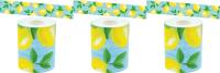 3 New Teacher Created LEMON ZEST Straight Rolled Border Trim, 50ft Each