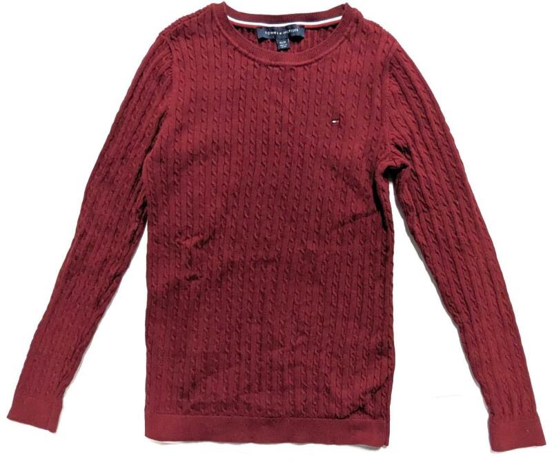 New Size XS Men's TOMMY HILFIGER Cable Knit Long-Sleeve Knit Top