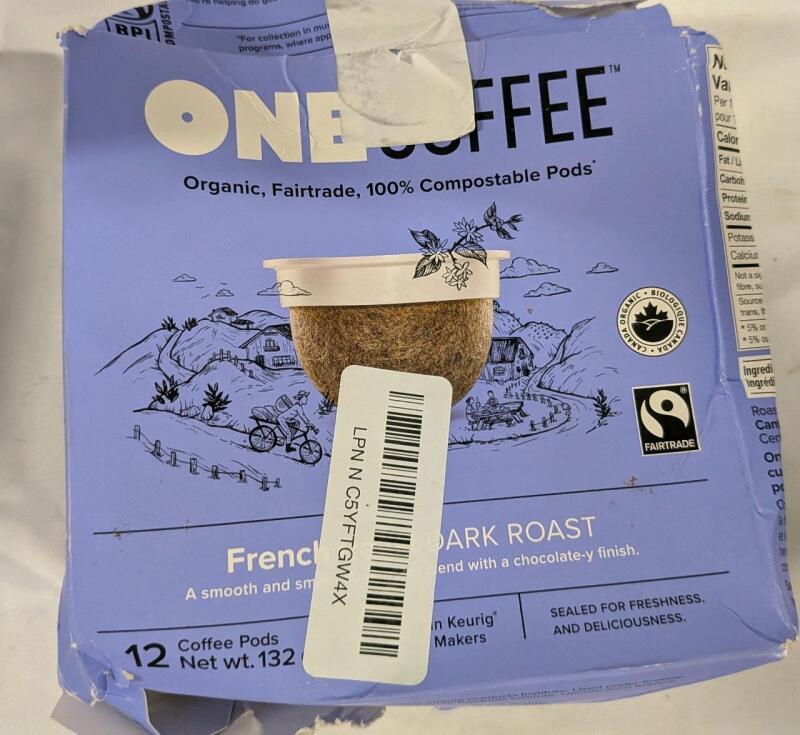 [BB 2026 FE 02] 12 New One Coffee Coffee Pods. French Dark Roast