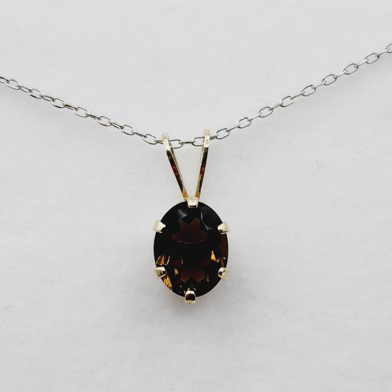 Sterling Silver Natural Smokey Quartz (2ct) Pendant with Sterling Silver Chain, Retail $350.00.