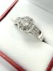 Sterling Silver Natural White Quartz (0.23ct) with CZ Ring, Size 8.25 , W/A $450.00. - 3