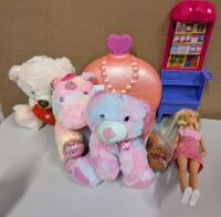 Toys and Barbie with Playset.