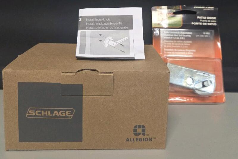 New Prime-Line Patio Door & Schlage Door Knob