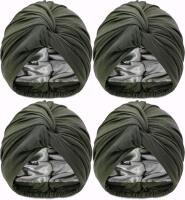 4 New Hat Hut Satin Sleep Bonnets / Twisted Turbans / Sleep Caps, Helps Protect Hair & Prevent Frizz (Green)