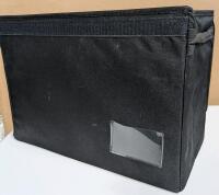 Collapsible Storage Bin with Velcro Latching Top.