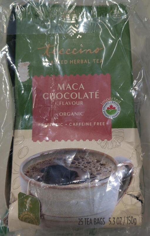 New teccino Roasted Herbal Tea. Maca Chocolate Flavor.