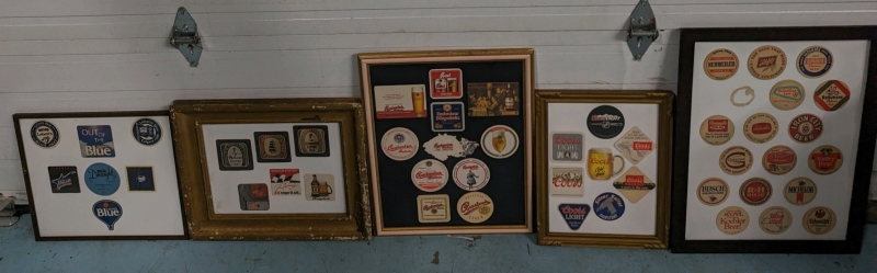 Assorted Framed Beer Coasters