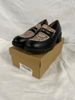 New Pair of Size 41 Snakeskin-Top Loafers
