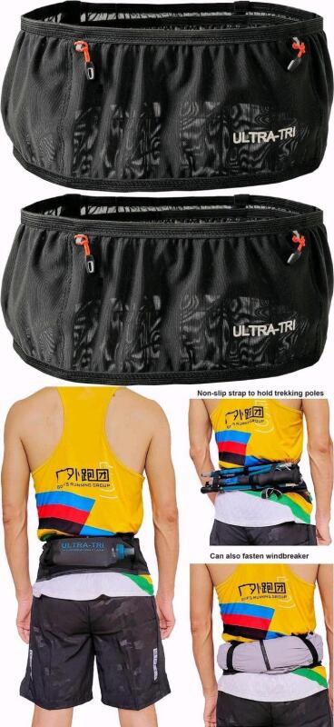 2 New Size XL (33.5-39" Waist) Unisex ULTRA-TRI High Elastic Bounce Resistant Running Waist Packs Lightweight Brethable Sports Bag for Trail Run Marathon Hiking Cycling Jogging (X-Large)