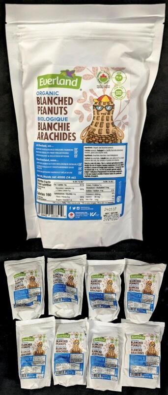 [BB 04/2025] 8 New Bags Everland Organic Blanched Peanuts