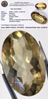 Large Oval Citrine Stone. 30 &times; 18.5 &times; 12mm, 38.28cts, Eye Clean Clarity. Orangy Yellow, 10+ Year Old Appraisal, Valued $1530 At That Time