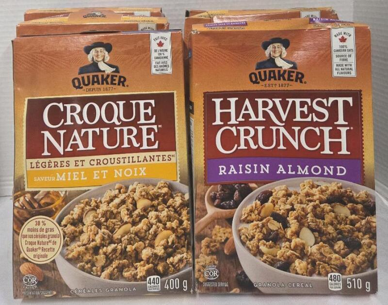 BB2025FE030 6 Boxes Of Harvest Crunch Honey Nut & 1 Raisin Almond