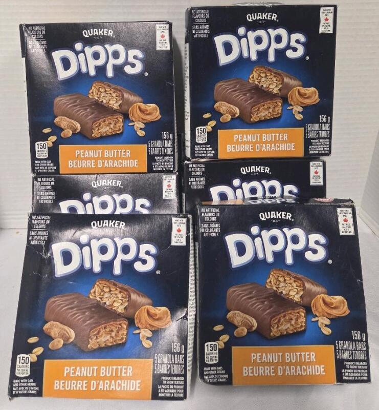 (BB2026Feb 17) 8 Boxes Of Quaker Dipps Peanut Butter