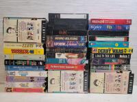40 VHS Tapes . Elvis , Comedy , Music , Sports , Cartoons