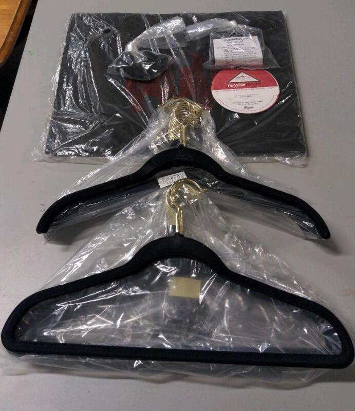 New Joy Mangano's Huggable Hangers, 24 velvet soft hangers and accessories