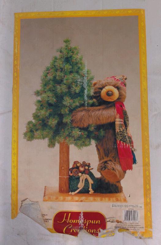 Homespun Creations 38" Giant Bear with Christmas Tree