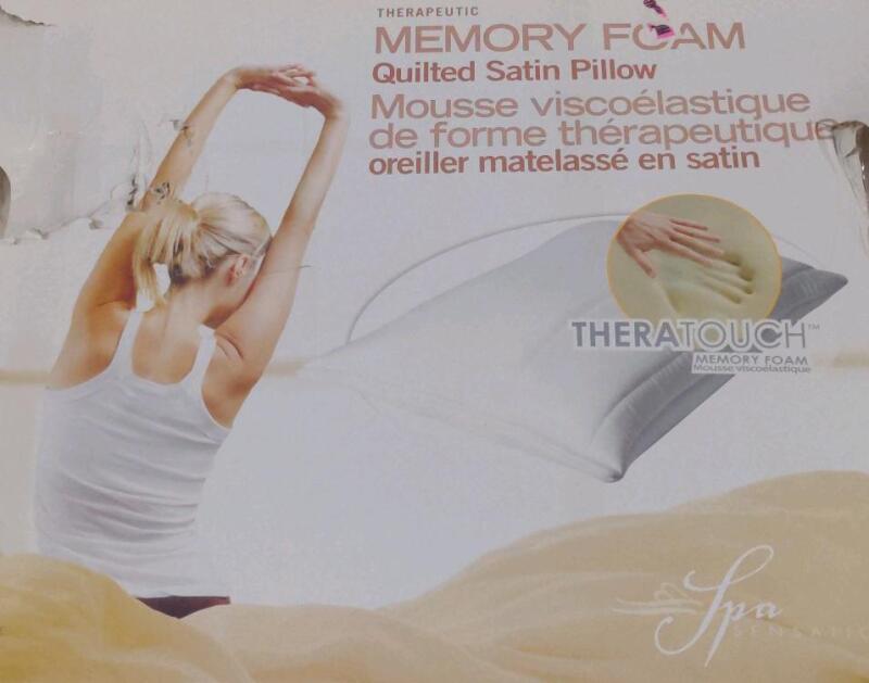 Therapeutic Memory Foam Quilted Satin Pillow