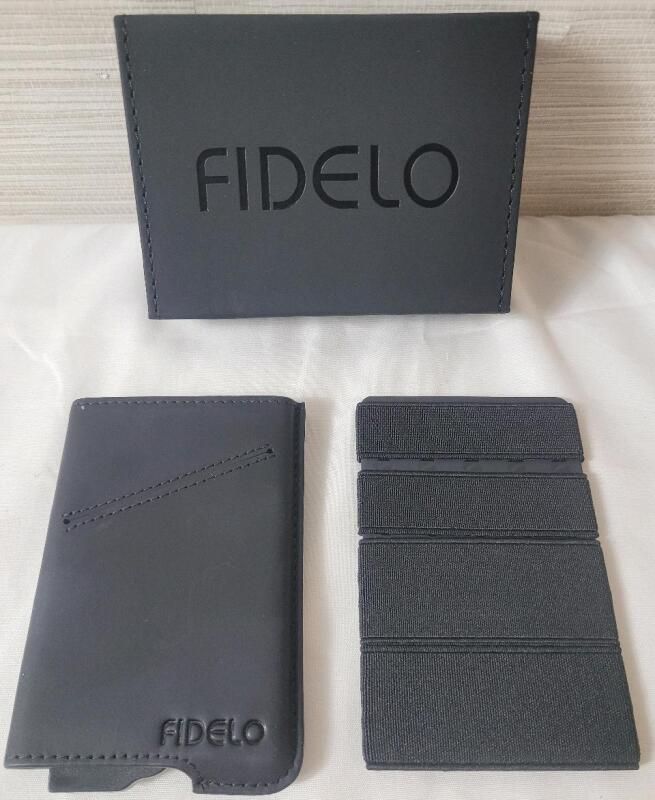New - Fidelo Carbon Fiber & Leather Minimalist Wallet / Slim Credit Card Holder