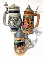 Vintage Beer Steins: Japan, Avon 1980 Brazil & Germany.