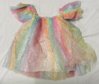 New Baby Girls 18&ndash;24 Months AGQT Rainbow Tulle Dress