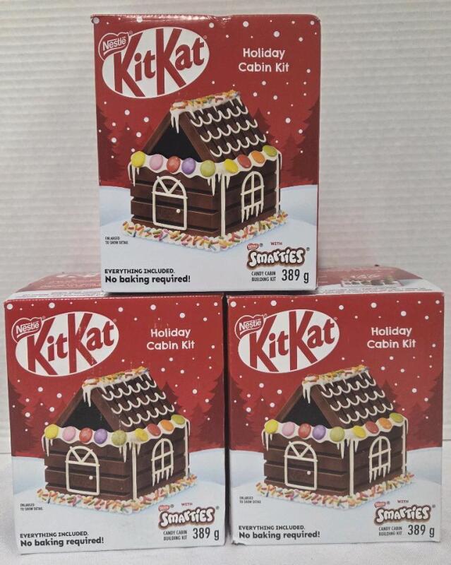 (BB2025MR01) 3 New Kit Kat Holiday Cabin Kit