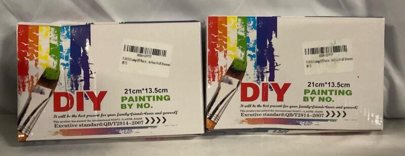 2 [Adult Crafts] New Passionate Adult Couple DIY Paint-By-Numbers Kit, 16" &times; 20"