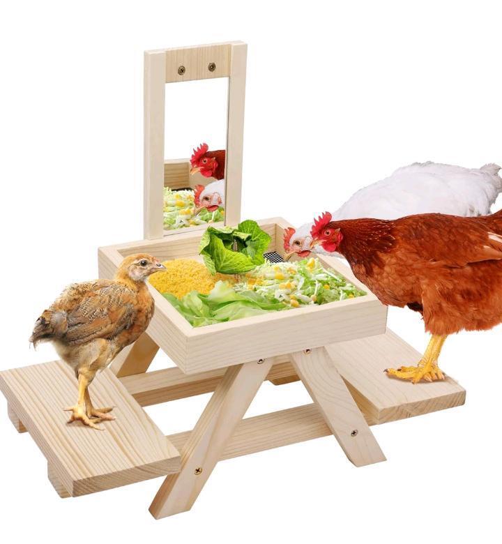 New Solution4Patio Small Chickenic Table Feeder