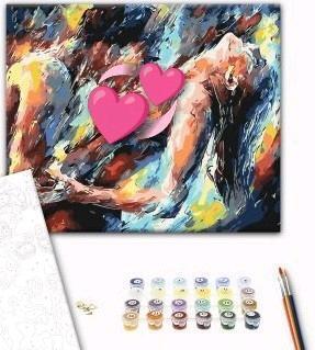 [Adult Crafts] New Passionate Adult Couple DIY Paint-By-Numbers Kit, 16" &times; 20"