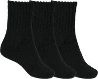 3 New Pairs Size 5-11 Women's BENSORTS Thick Socks, Solid Black Color Boots Socks