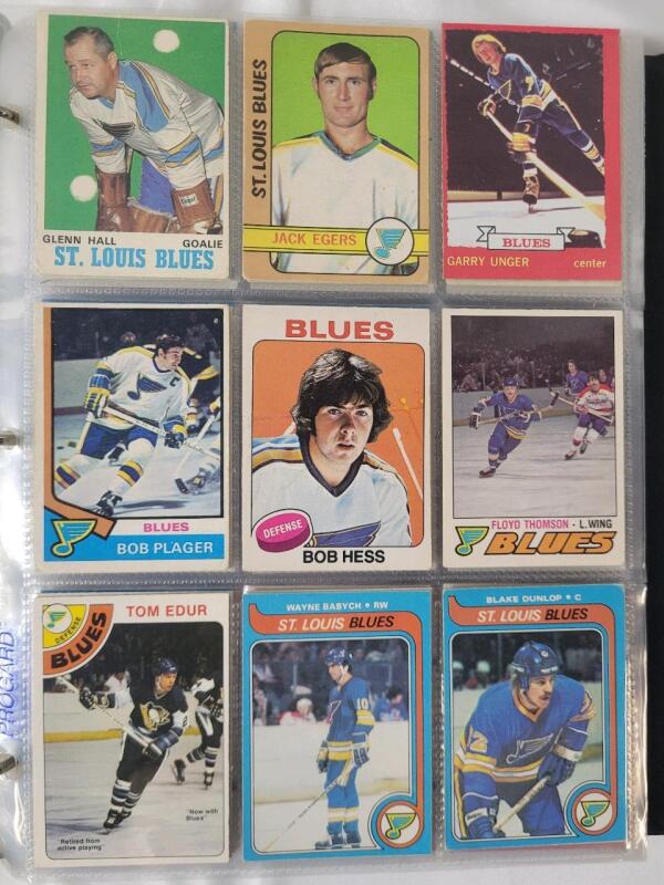 1970 - 2022 St. Louis Blues NHL Hockey Trading Card Singles , 203 Trading Cards