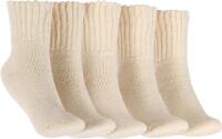 5 Pairs New O/S Women's BENSORTS Thick Warm Cozy Boot Socks : Beige