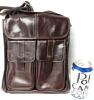 New Genuine Leather Unisex Messenger Sling Crossbody Shoulder Bag, Magnetic Buckle Travel Work Business - 2