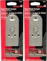 2 New RED DEVIL Push/Pull Window Scaper, Single Edge Razor Blade Scrapers With Retractable Blades #3222