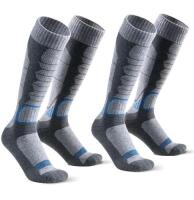 2 New Pairs Size LG (7-9.5M / 8-11W) Unisex WEIERYA Merino Wool Blend Ski Socks, Anti-Pilling, Over The Calf