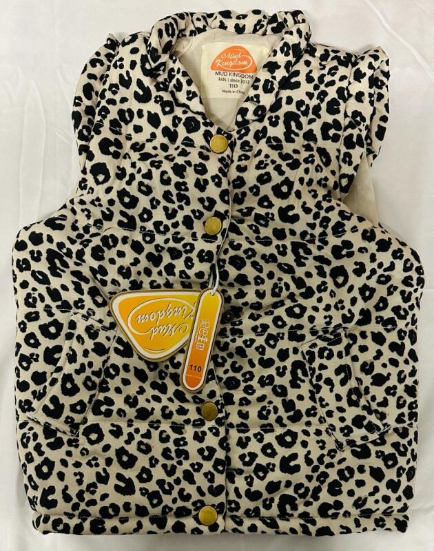 New Mud Kingdom Girls 4T Cute Button-Up Cows Print Cardigan &ndash; Beige