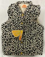 New Mud Kingdom Girls 4T Cute Button-Up Cows Print Cardigan &ndash; Beige