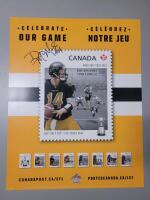 2012 Canada Post 100th Grey Cup Anniversary Hamilton Ti-Cats Home Town Heros Signed Danny McManus Double Sided Poster . Measures 22"&times;28" .