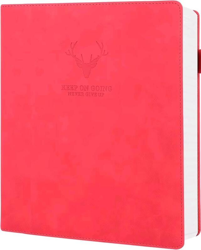New Thick Journaling Notebook (Red) - 360 Pages A5 Daily Journal Lined Paper - Wide Ruled Notebooks for Work, Writing, School +