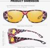 New IGnaef Fit Over Night Vision Driving Glasses for Women Anti Glare Polarized Yellow Nighttime Glasses Wrap Around IF8143-5 - 2