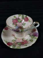 Vintage Aynsley Hydrangea cup and saucer